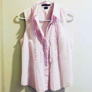 THEORY LAVENDER COLORED SLEEVELESS SHIRT